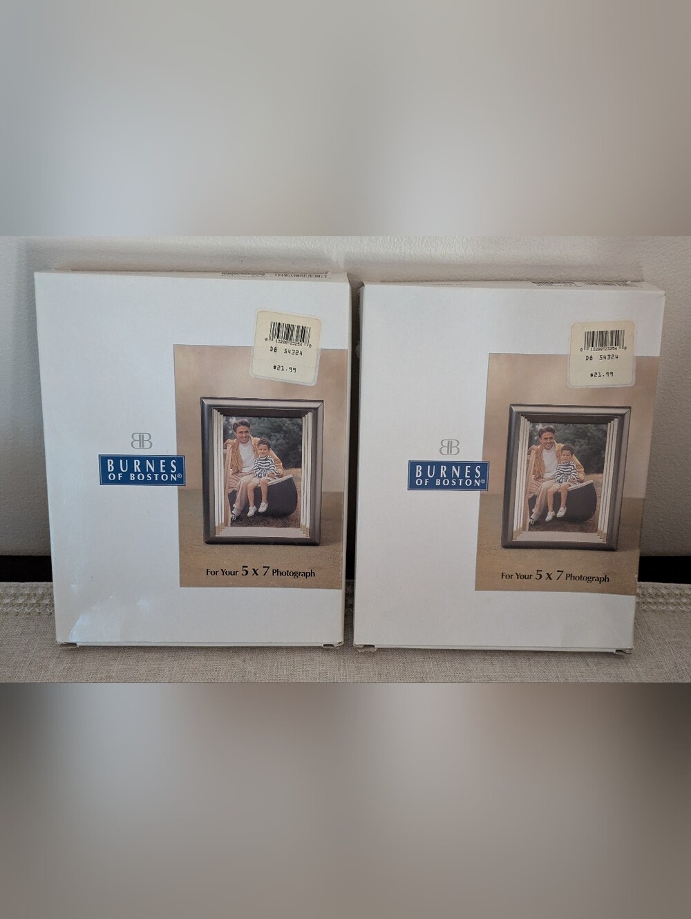 Vintage Burnes of Boston Silver 5x7 Picture Frames Set Of 2